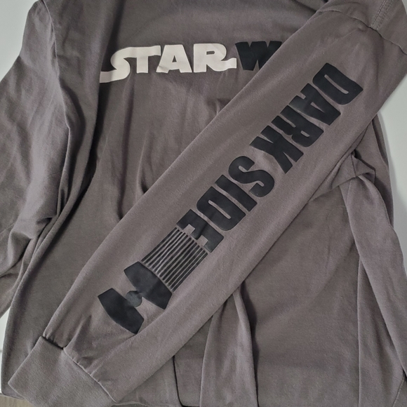 Disney Star Wars Long-Sleeve Gray Dark Side Rebel Alliance Large T-shirt - Picture 4 of 5